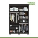 Ver imagem 6 de Guarda Roupa Solteiro com Espelho 4 Portas 2 Gavetas Alonzo Móveis Lopas