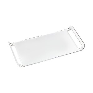 Bandeja Acrílica Hara Transparente Dobrada 42x30x4 Cm