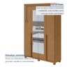 Guarda Roupa Solteiro com Espelho 4 Portas 2 Gavetas Alonzo 100% MDF - 4