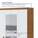 Ver imagem 2 de Guarda Roupa Solteiro 4 Portas 2 Gavetas com Espelho e Pés MDF Alonzo 153.5cm Marrom Amêndoa Clean/Branco