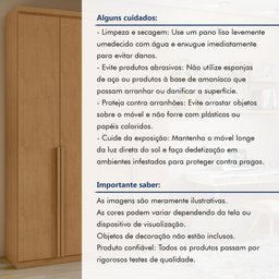 Guarda Roupa Solteiro 4 Portas 2 Gavetas Alonzo 100% MDF - 12