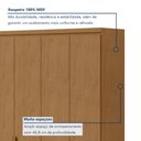 Ver imagem 6 de Guarda Roupa Solteiro 4 Portas 2 Gavetas MDF Alonzo 153.5cm Marrom Amêndoa Clean