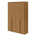 Ver imagem 3 de Guarda Roupa Solteiro 4 Portas 2 Gavetas MDF Alonzo 153.5cm Marrom Amêndoa Clean