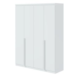 Guarda Roupa Solteiro 4 Portas 2 Gavetas Alonzo Móveis Lopas - 8