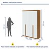 Guarda Roupa Solteiro 4 Portas 2 Gavetas Alonzo 100% MDF - 10