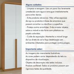 Guarda Roupa Solteiro 4 Portas 2 Gavetas Alonzo 100% MDF - 12