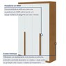 Guarda Roupa Solteiro 4 Portas 2 Gavetas Alonzo 100% MDF - 4