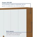 Ver imagem 4 de Guarda Roupa Solteiro 4 Portas 2 Gavetas Alonzo 100% MDF