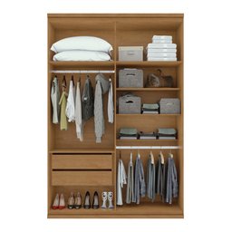 Guarda Roupa Solteiro 4 Portas 2 Gavetas Alonzo 100% MDF - 13