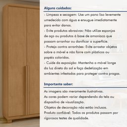 Guarda Roupa Solteiro 4 Portas 2 Gavetas Alonzo 100% MDF - 11