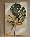Ver imagem 2 de Quadro Decorativo Folhas Minimalista Sala Quarto 60x90 Luxo