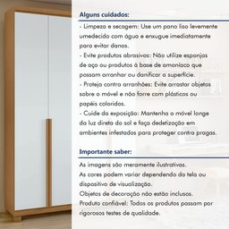 Guarda Roupa Solteiro 4 Portas 2 Gavetas Alonzo 100% MDF - 11