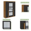 Ver mais imagens de Guarda Roupa Solteiro com Espelho 4 Portas 2 Gavetas Alonzo Móveis Lopas