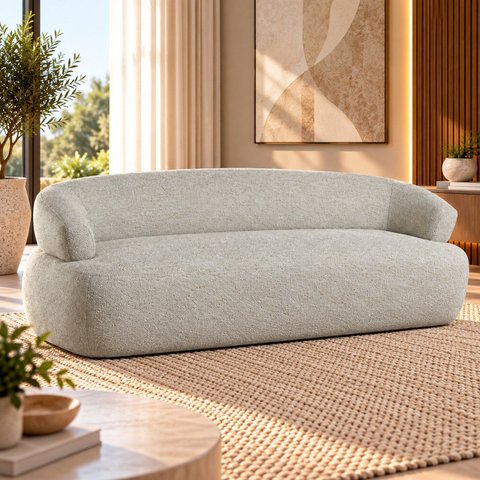 Sofá Orgânico 3 Lugares 200cm Zoe Espresso Móveis