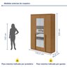 Guarda Roupa Solteiro com Espelho 4 Portas 2 Gavetas Alonzo 100% MDF - 10