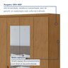 Guarda Roupa Solteiro com Espelho 4 Portas 2 Gavetas Alonzo 100% MDF - 2