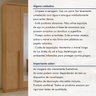 Guarda Roupa Solteiro com Espelho 4 Portas 2 Gavetas Alonzo 100% MDF - 12