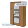 Guarda Roupa Solteiro com Espelho 4 Portas 2 Gavetas Alonzo 100% MDF - 4