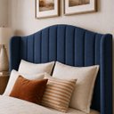Ver imagem 2 de Cabeceira para Cama Box Estofada Zoe Decorativa Moderna Curva Organica Minimalista Casal 140 cm Padr