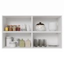 Ver imagem 4 de Kit 4 Armários Aéreos de Cozinha 120 cm Branco/Preto Vidro Reflecta Bronze Vinil Madesa
