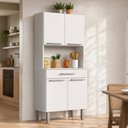 Ver imagem 3 de Armário de Cozinha Bella 4 Portas 1,75m Branco