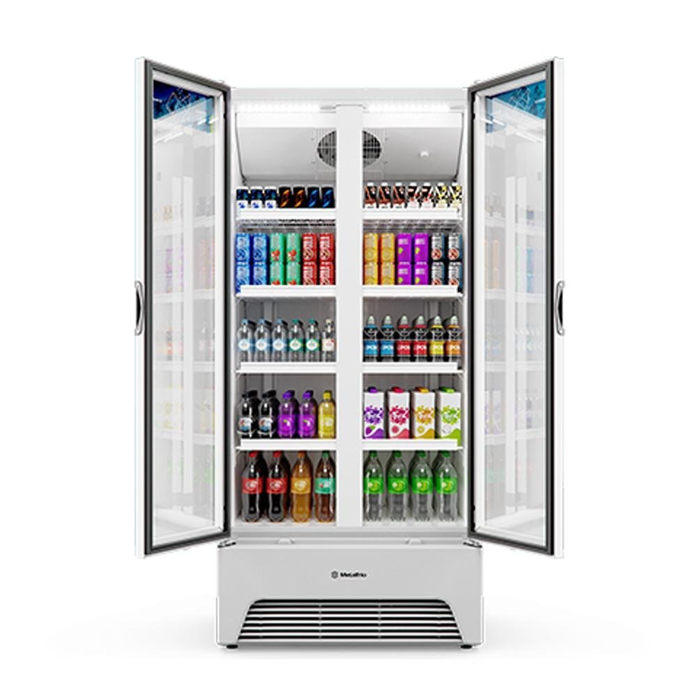 Refrigerador Expositor Vertical Bebidas Duas Portas Vidro 691L VB70AL Branca 220V - Metalfrio - 10