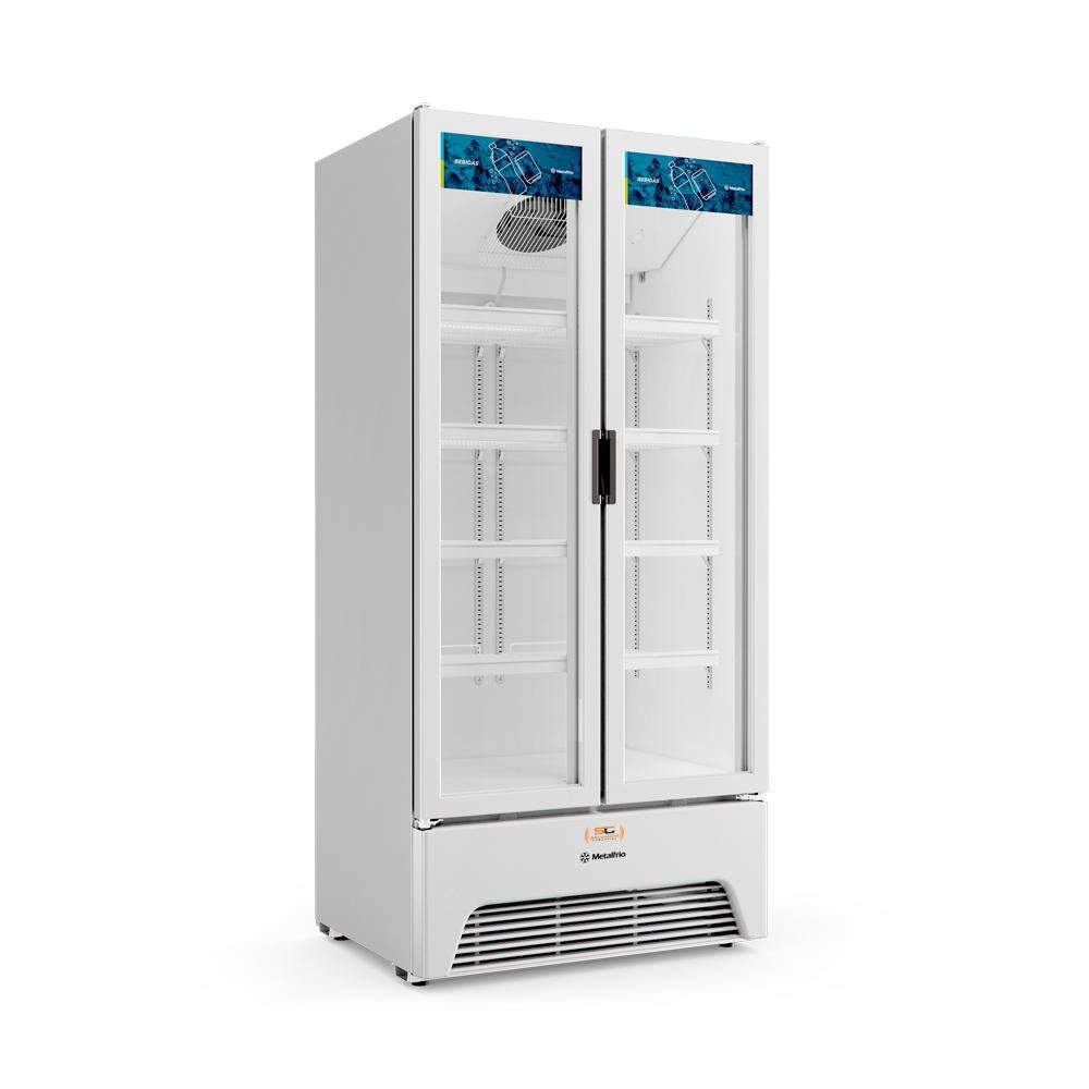 Refrigerador Expositor Vertical Bebidas Duas Portas Vidro 691L VB70AL Branca 220V - Metalfrio - 3
