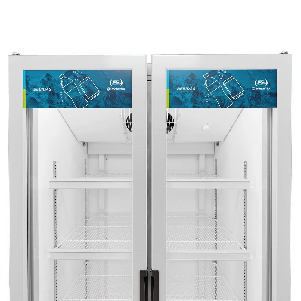 Refrigerador Expositor Vertical Bebidas Duas Portas Vidro 691L VB70AL Branca 220V - Metalfrio - 5
