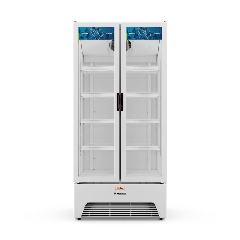 Refrigerador Expositor Vertical Bebidas Duas Portas Vidro 691L VB70AL Branca 220V - Metalfrio - 4