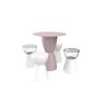 Conjunto Mesa Redonda 60cm 4 Bancos Catar Im In Home - 2