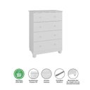 Ver mais imagens de Quarto de Bebê Berço Americano Guarda-Roupa e Cômoda Mimo 100% MDF Espresso Móveis Branco Brilho