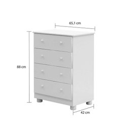 Quarto de Bebê Completo 1 Berço Americano Uli 1 Guarda Roupa Júnior 1 Cômoda Júnior  - 7