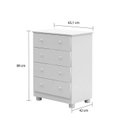 Ver imagem 7 de Quarto de Bebê Berço Americano Guarda-Roupa e Cômoda Mimo 100% MDF Espresso Móveis Branco Brilho