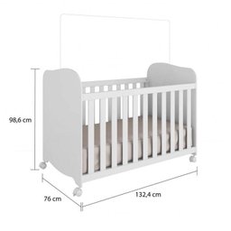 Quarto de Bebê Completo 1 Berço Americano Uli 1 Guarda Roupa Júnior 1 Cômoda Júnior  - 4