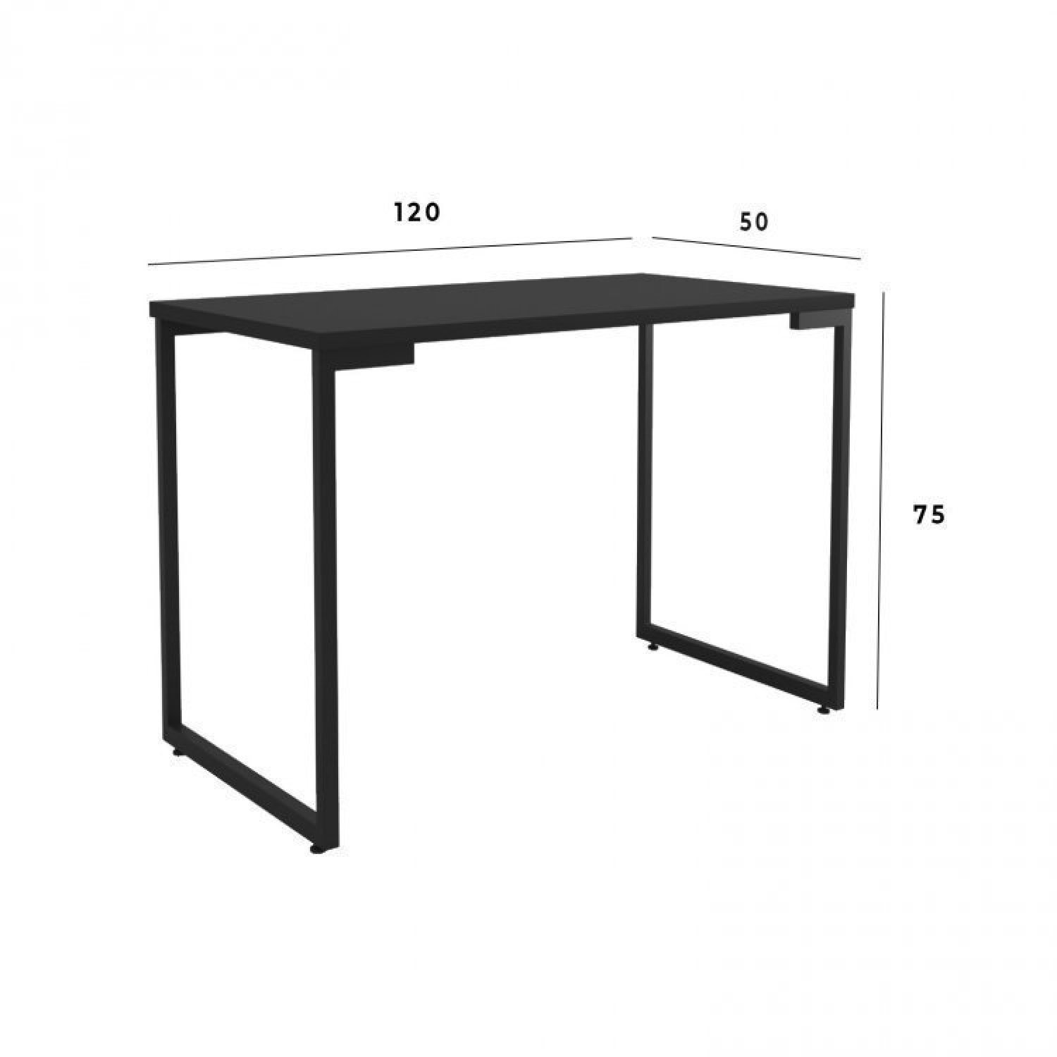 Conjunto Home Office 3 Peças 1 Escrivaninha 120cm 1 Estante Porto 1 Mesa de Cabeceira Wolli Espresso Móveis - 4