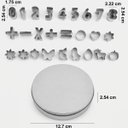 Ver imagem 4 de Moldes para Biscoitos Confeitaria Inox 26 Peças com Estojo