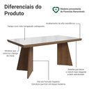 Ver imagem 3 de Mesa de Jantar Retangular Tampo com Moldura e Vidro Sobreposto Rustic/Branco 5389 Madesa