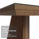 Ver imagem 6 de Mesa de Jantar Retangular Tampo com Moldura e Vidro Sobreposto Rustic/Branco 5389 Madesa