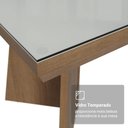 Ver imagem 5 de Mesa de Jantar Retangular Tampo com Moldura e Vidro Sobreposto Rustic/Branco 5389 Madesa