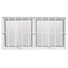 Maxim ar 2 seções em alumínio com Grade Premium Branco - 60x120 - 1