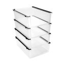Ver imagem 3 de Kit Cesto Organizador Plástico Multiuso Empilhável 3 Unidades Ordene