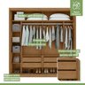 Guarda Roupa Casal 2 Portas 4 Gavetas Velaris Móveis Lopas - 6