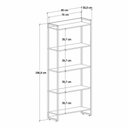 Ver imagem 4 de Estante Livreiro Dynamica Industrial 80cm 5 Prateleiras C08 Nogal - Mpozenato