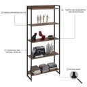 Ver imagem 3 de Estante Livreiro Dynamica Industrial 80cm 5 Prateleiras C08 Nogal - Mpozenato