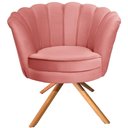 Ver imagem 2 de Kit Duas Poltronas Pétalas Giratórias Ferro e Madeira Rosê Sua Casa Decor