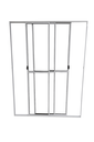 Ver imagem 1 de Porta Sacada 3 Folhas de Vidro Aluminio Branco C/ Trinco 2,10x1,80