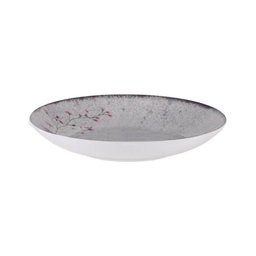 Kit 6 Pratos Fundos Porcelana 21cm Tramontina Floralis Sopas Caldos Risoto Mesa Posta - 6