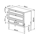 Ver imagem 3 de Cômoda 3 Gavetas Palhinha Oslo