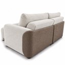 Ver imagem 6 de Sofá Cama Casal Retrátil e Reclinável 3 Lugares Bicolor Creme / Capuccino Uruguai 196cm