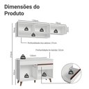 Ver imagem 2 de Armário de Cozinha Compacta 190cm Reims Madesa 06 Branco